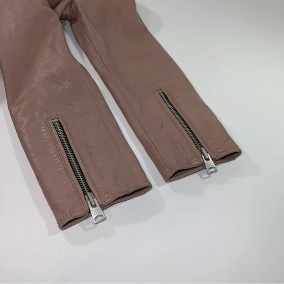 NWT Allsaints Balfern Leather Jacket Dusty Pink S - Picture 4 of 9